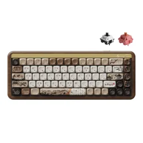 Akko MU01 Mountain Seclusion Walnut Wood Case Multi-Mode RGB Hot-Swappable Mechanical Keyboard