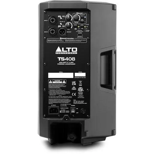 Alto Professional TS408 TrueSonic 4 Series 2000W 8" 2-Way Active Loudspeaker with Bluetooth