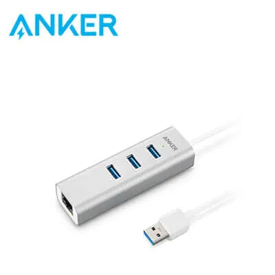 Anker Aluminum 3-Port USB 3.0 and Ethernet Hub