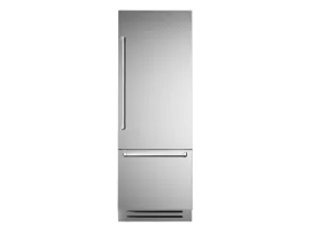 Bertazzoni 30 inch Right Door Stainless Steel Built-In Bottom Mount Refrigerator REF30BMBIXRT