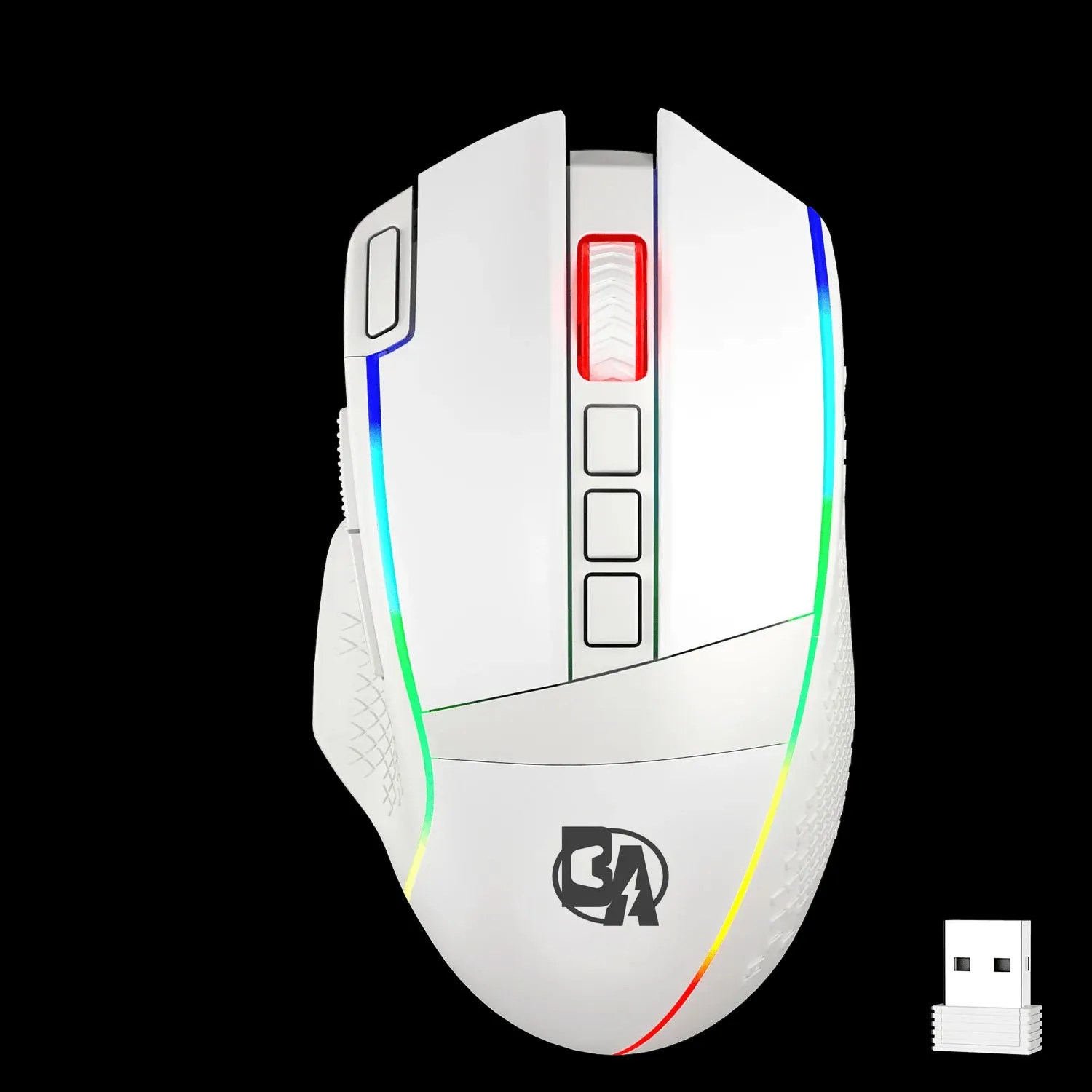 BOLT AXTION M991 Wireless Gaming Mouse, 19000 DPI, Rapid Fire Key, 9 Macro Buttons, RGB, PC/Mac.