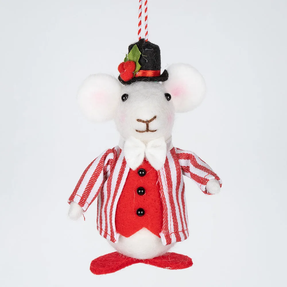 Bulk Christmas Felt Mice Ornaments for Christmas Tree Wreath Home Party Supplies Hanging Decor Wholesale