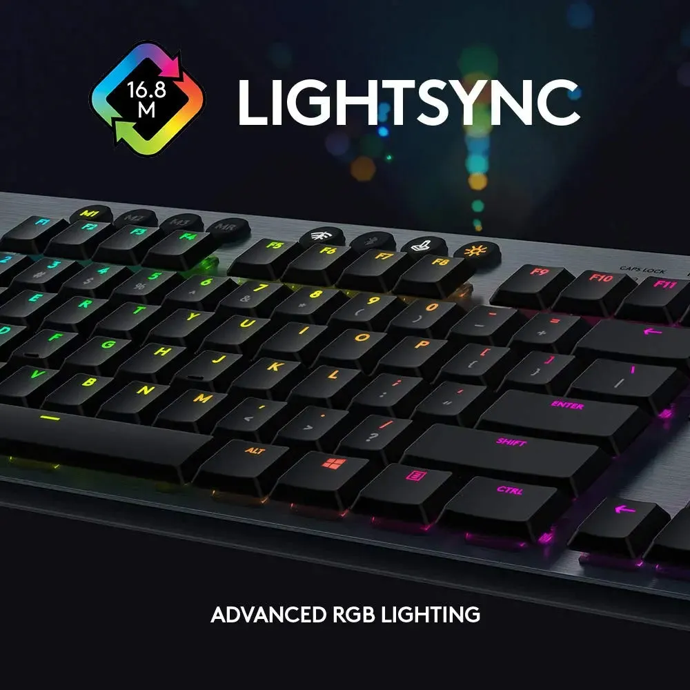 Certified Refurbished - Logitech - G815 LIGHTSYNC Full-size Wired Mechanical GL Tactile Switch Gaming Keyboard - Carbon