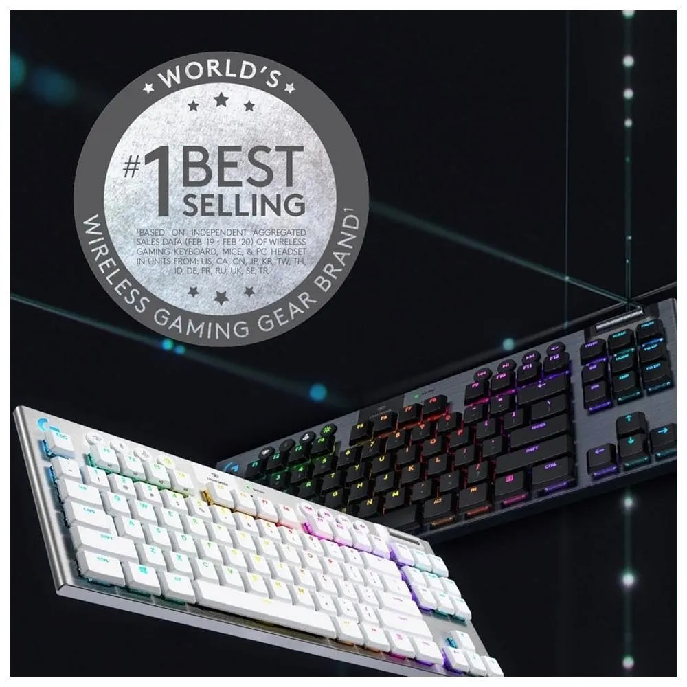 Certified Refurbished - Logitech - G915 LIGHTSPEED TKL Wireless Mechanical GL Tactile Switch Gaming Keyboard