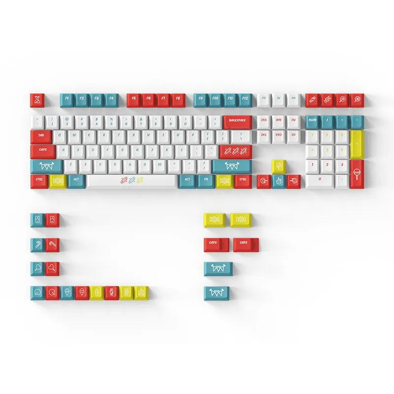 Color Toffee Pudding Keycap PBT Dye Sublimation  | Mechanical Keyboard Key Cap XDA/ | Cherry Profile keycaps set |