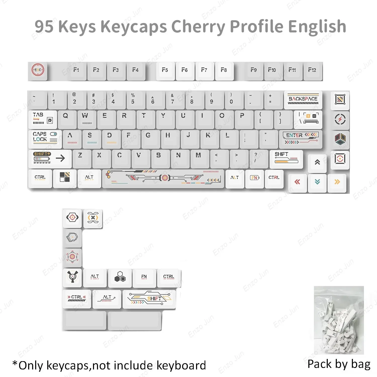 Custom Hand-Drawn Keycap Set for Mechanical Keyboards