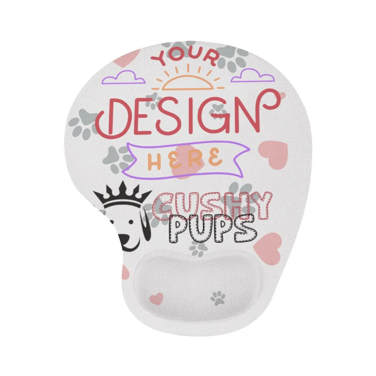 Custom Mouse Pad, Mouse Pad with Wrist Rest, Ergonomic Mouse Pad, Personalised Mouse Mat, Personalized Mouse Pads - Cushy Pups