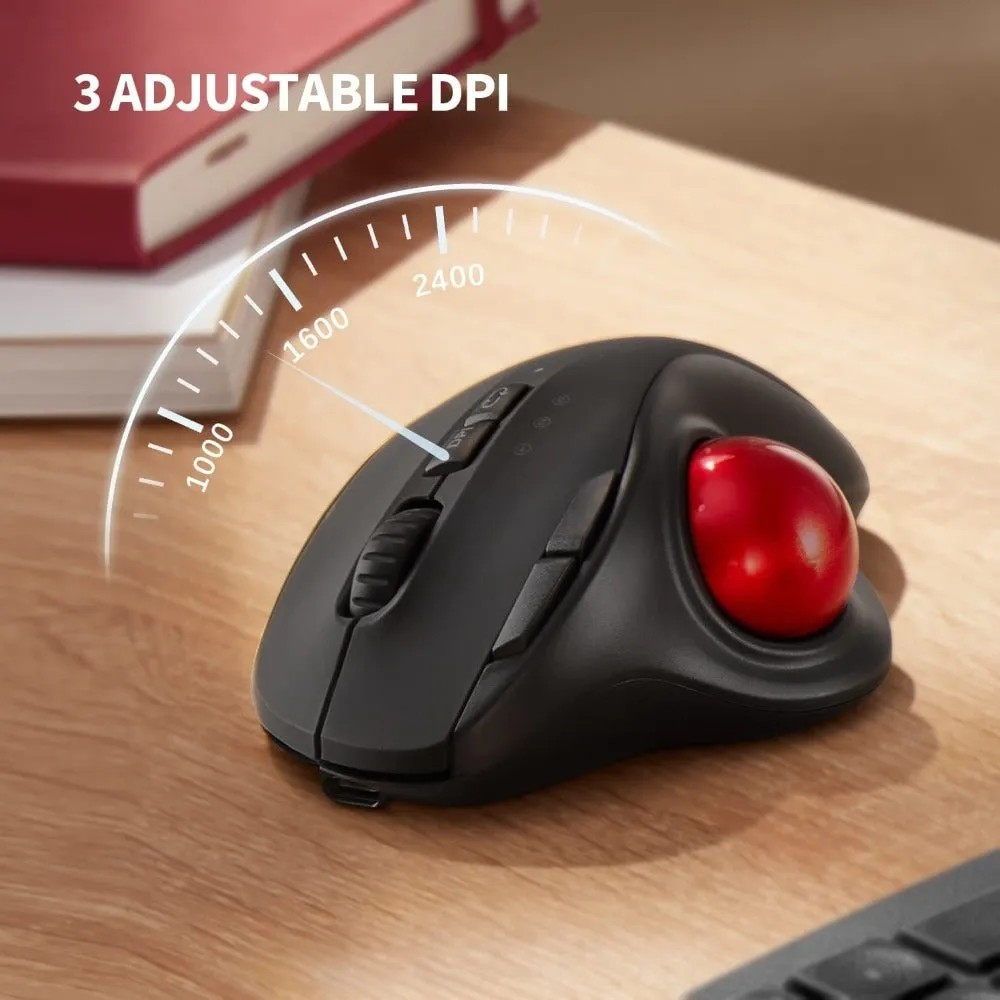 Dragon 2.4Ghz with Bluetooth Trackball Mouse