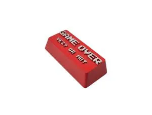 Games Over 2.25u Metal Keycap for Mechanical Keyboards