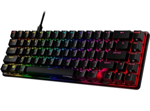 HP HyperX Alloy Origins 65 Mechanical Gaming Keyboard (US Layout), RGB, USB-C Cable, Black - 4P5D6AA