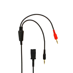 JPL BL-077 P Bottom Lead With Dual 3.5mm Jack With PLT Compatible QD - Sound card cord