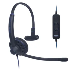 JPL Commander 1 Monaural USB Headset With Volume & Mute In-Line Controls