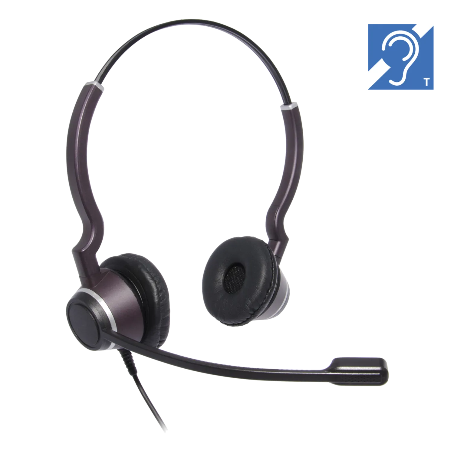 JPL HAC-2 Wired Binaural QD Headset - Plantronics QD compatible