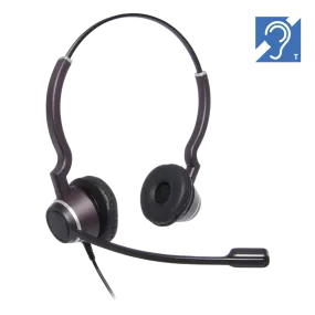 JPL HAC-2 Wired Binaural QD Headset - Plantronics QD compatible