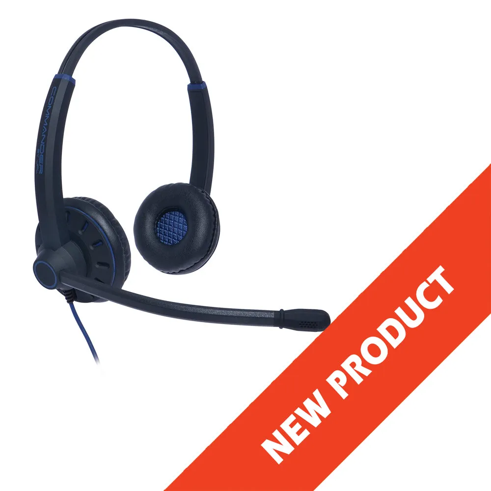 JPL Office QD Monaural/ Binaural  Headset w/ Noise-canceling Mic & Call/Volume/Mute Control (Commander PM & PB)