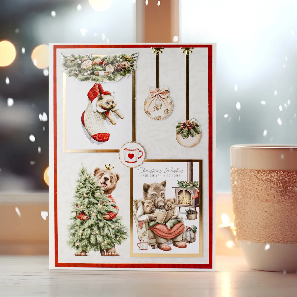 Kanban Crafts Festive Furry Fun Insert Papers, 18 sheets