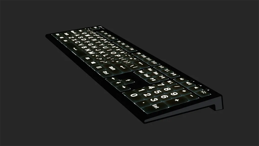 LogicKeyboard Largeprint White-on-Black - ASTRA 2 Backlit Keyboard