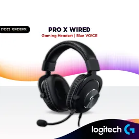 Logitech G PRO X Wired Gaming Headset | Blue VO!CE | Pro-G 50mm Drivers - Black (981-000820)