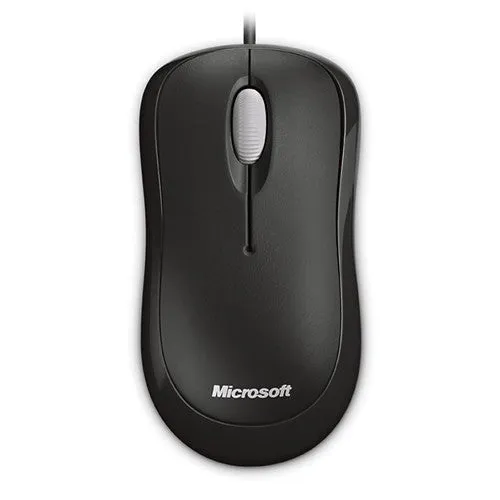 Microsoft Basic Optical Wired Mouse, USB, 3 Buttons, Black - P58-00061