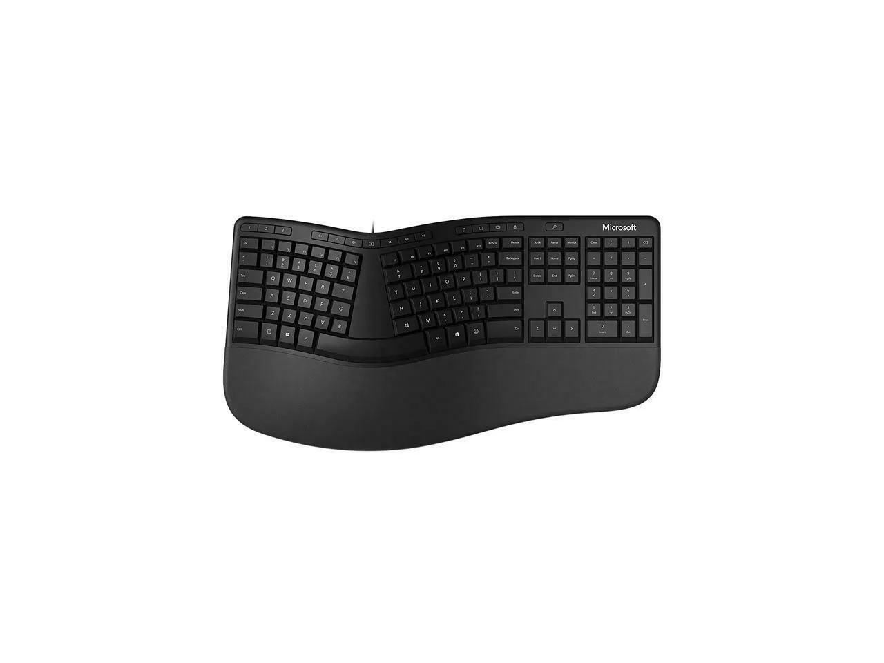 Microsoft Ergonomic Keyboard and Mouse Desktop Set for Business, Wired, USB 2.0, Black - RJY-00001