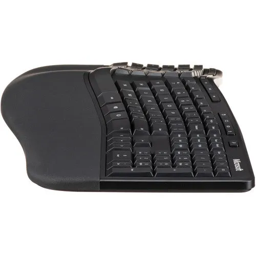 Microsoft Ergonomic Keyboard and Mouse Desktop Set, Wired, USB 2.0, Black - RJU-00001