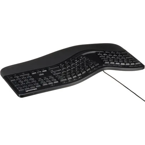 Microsoft Ergonomic Keyboard and Mouse Desktop Set, Wired, USB 2.0, Black - RJU-00001