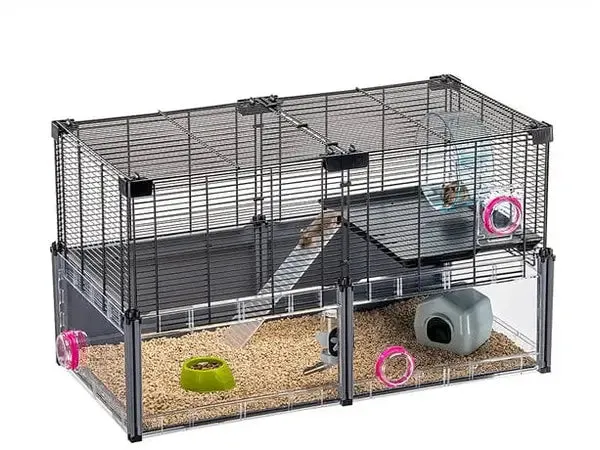 MULTIPLE HAMSTER BLACK CAGE