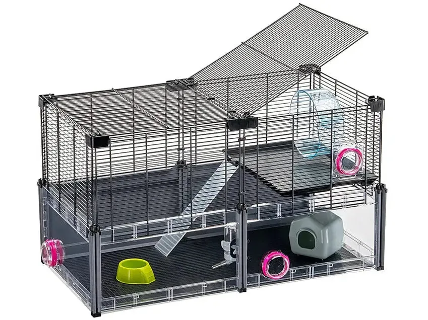 MULTIPLE HAMSTER BLACK CAGE