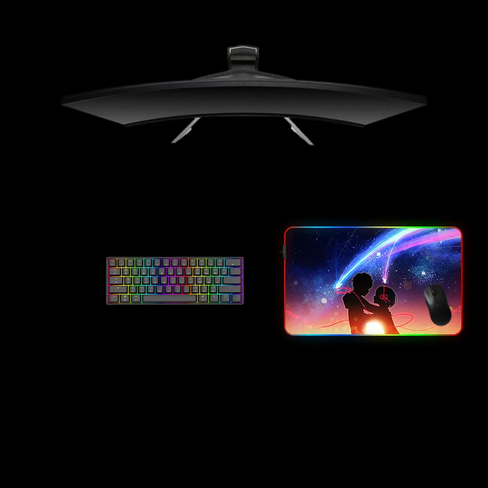 Nysekai "Anime Love Under the Stars Design M-XXL Size RGB Gaming Mouse Pad'' Computer Desk Mat