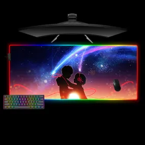 Nysekai "Anime Love Under the Stars Design M-XXL Size RGB Gaming Mouse Pad'' Computer Desk Mat