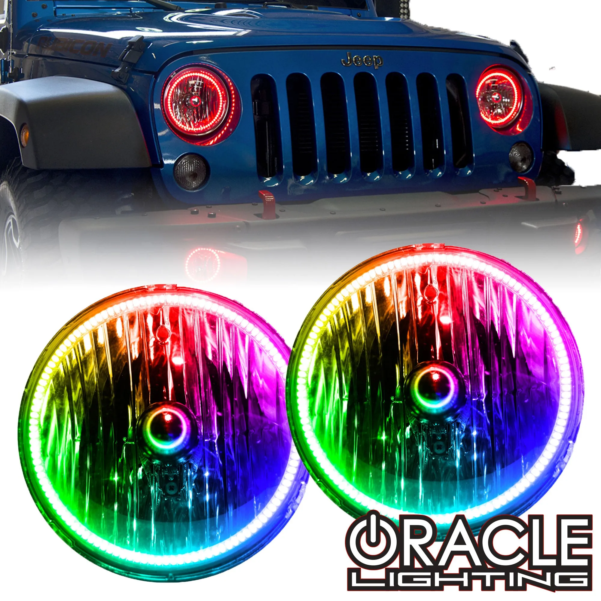 ORACLE Lighting 2007-2017 Jeep Wrangler JK LED Headlight Halo Kit