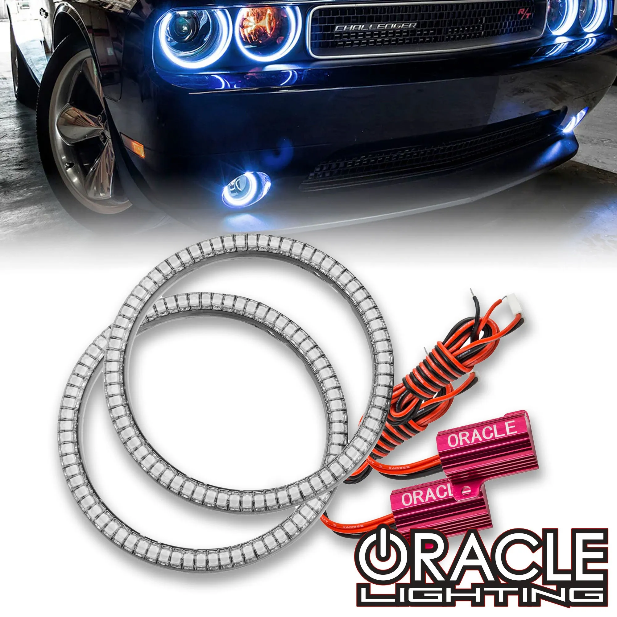 ORACLE Lighting 2008-2014 Dodge Challenger LED Fog Light Halo Kit - Surface Mount