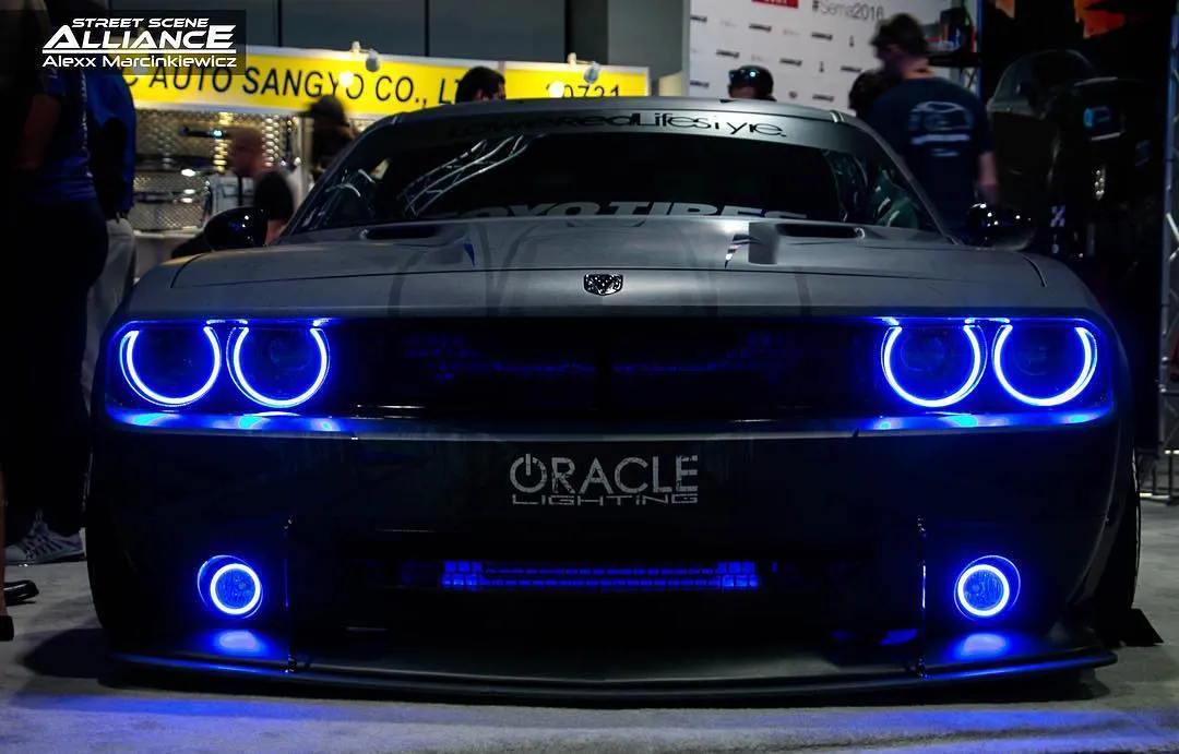 ORACLE Lighting 2008-2014 Dodge Challenger LED Fog Light Halo Kit - Surface Mount