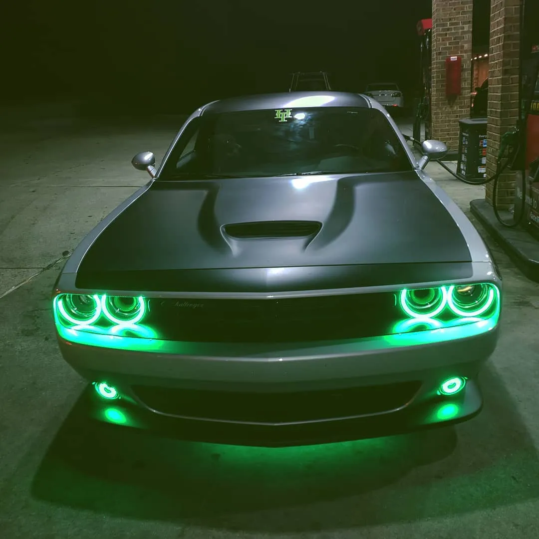 ORACLE Lighting 2008-2014 Dodge Challenger LED Fog Light Halo Kit - Surface Mount