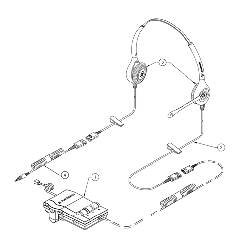 Plantronics SMH1783-15 Dictation Headset 91783-15