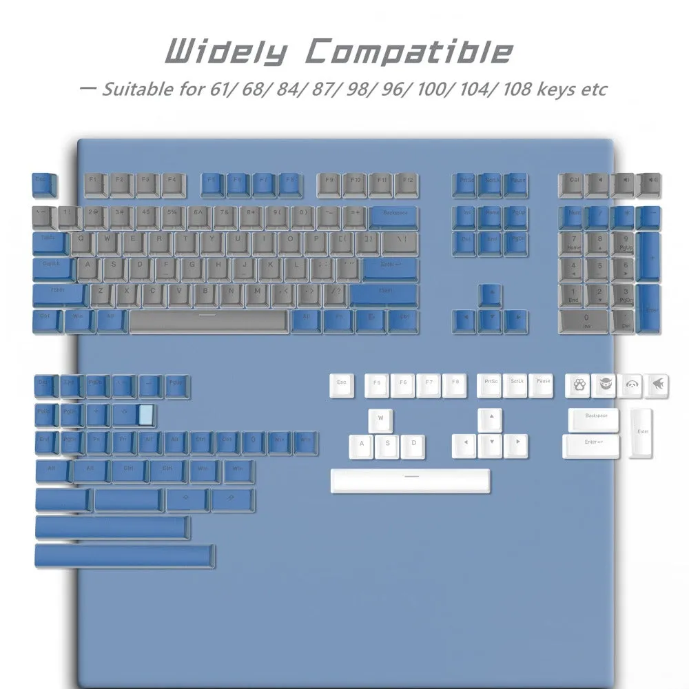 Pudding keycaps set with 165 keys