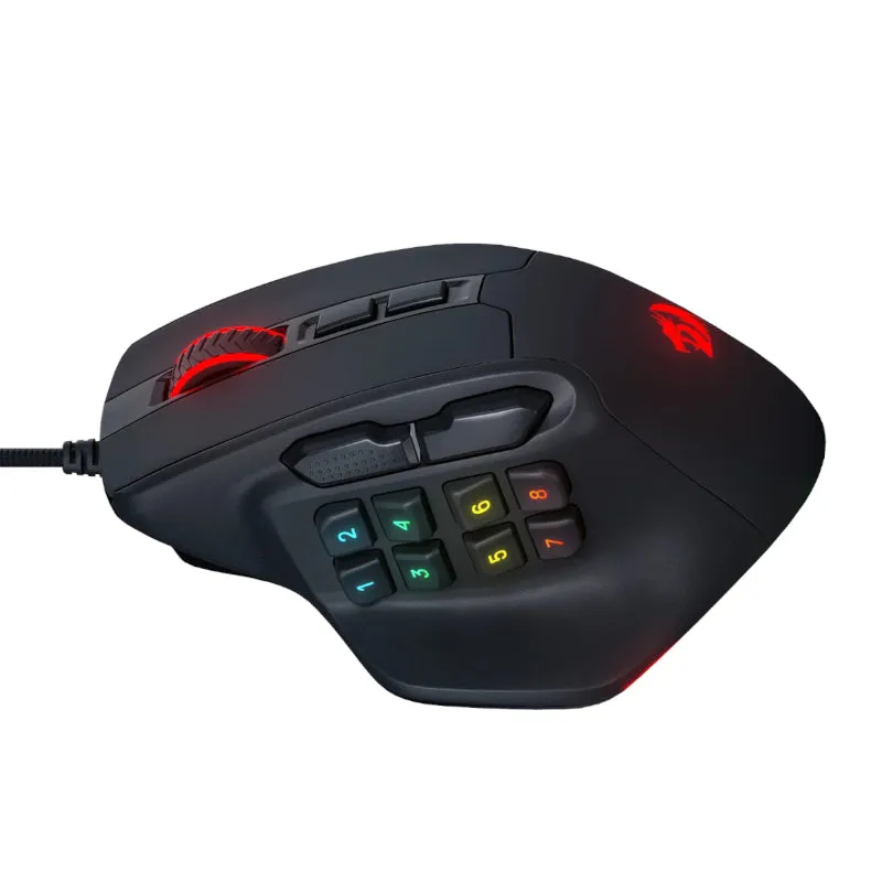 Redragon Aatrox 6200Dp Rgb Mmo Gaming Mouse - Black