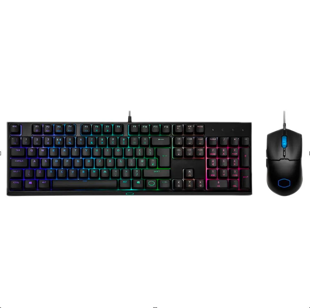 RGB Keyboard & Mouse Combo - Linear Mem-Chanical, Anti-Ghosting, On-Board Control, MS110 Gaming Mouse, 4 DPI Settings - Cooler Master