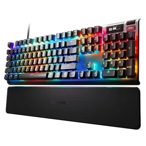 SteelSeries Apex Pro HyperMagnetic Gaming Keyboard — Adjustable Actuation — OLED Screen — RGB – USB Passthrough