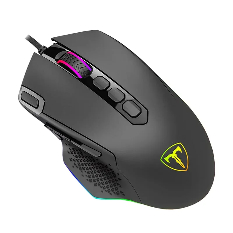 T-Dagger Battle 8000Dpi 10 Button|180Cm Cable|Rgb Backlit Gaming Mouse - Black