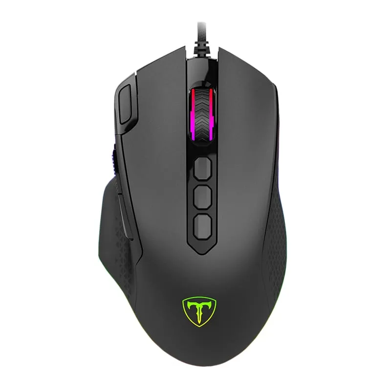 T-Dagger Battle 8000Dpi 10 Button|180Cm Cable|Rgb Backlit Gaming Mouse - Black