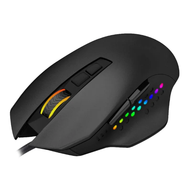 T-Dagger Captain 8000Dpi 8 Button|180Cm Cable|Ergo-Design|Rgb Backlit Gaming Mouse - Black/Red