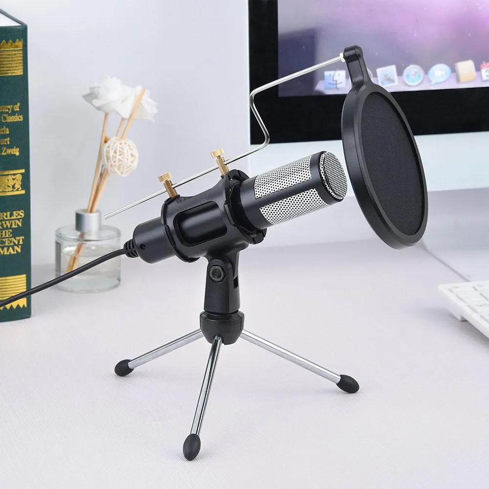 TheLAShop Studio Condenser Microphone Mic USB Set w/ Tripod Stand