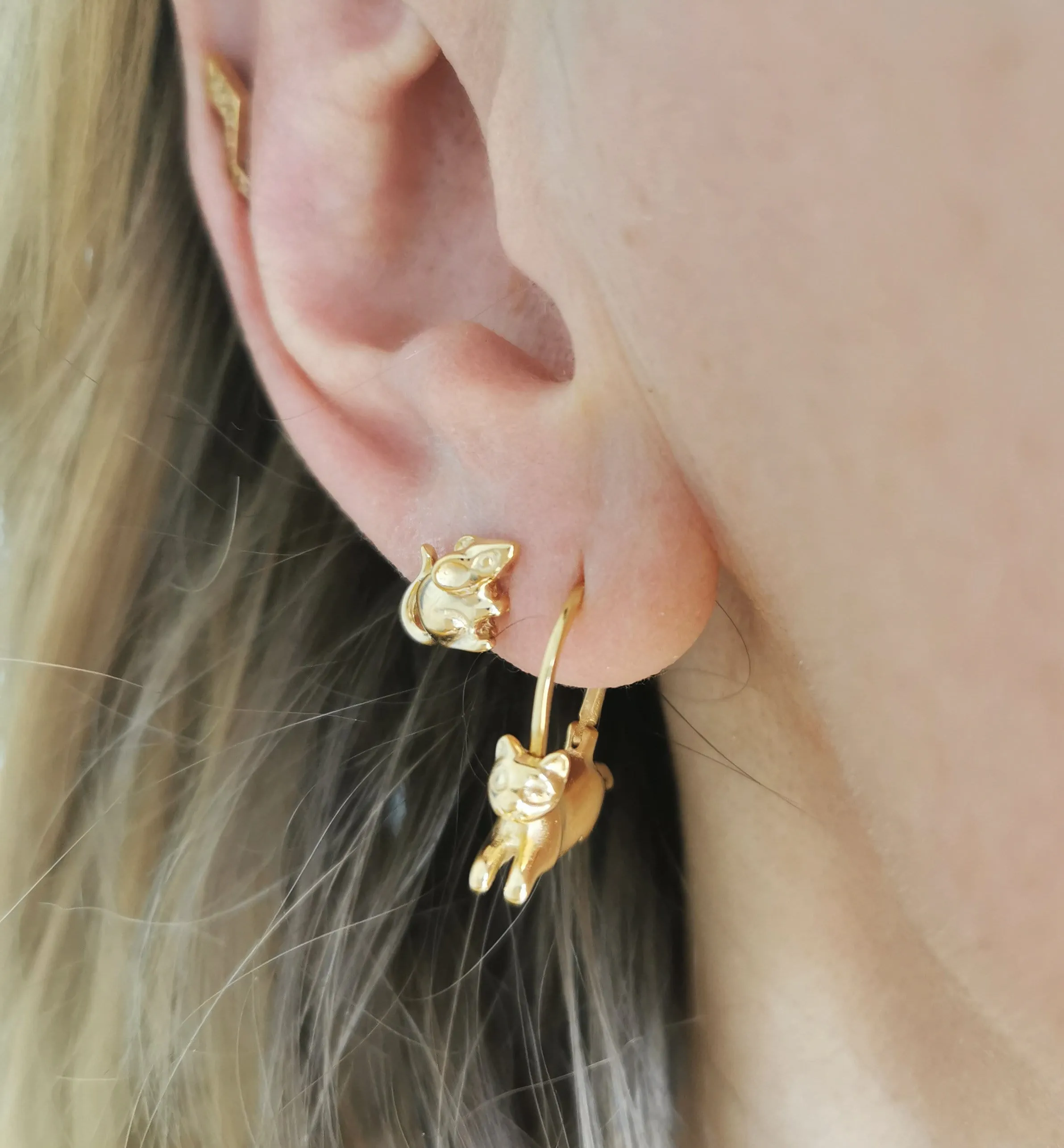 Tiny Mouse Ear Studs