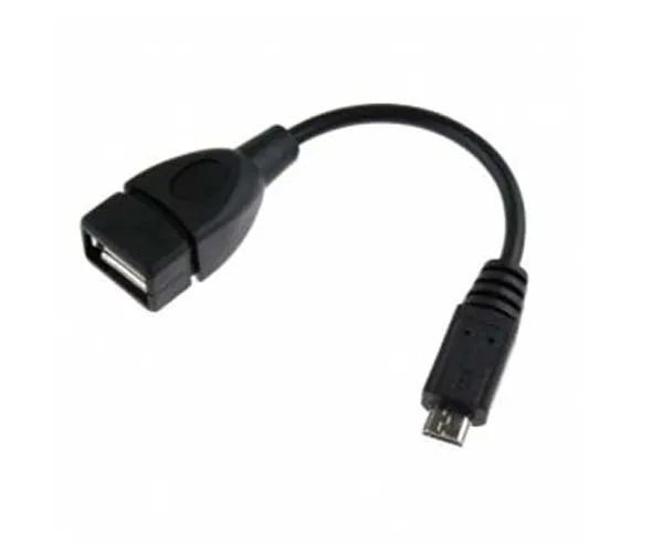 USB 2.0 OTG Adapter Cable, Micro USB Male to USB A Female, Hi-Speed, 6"