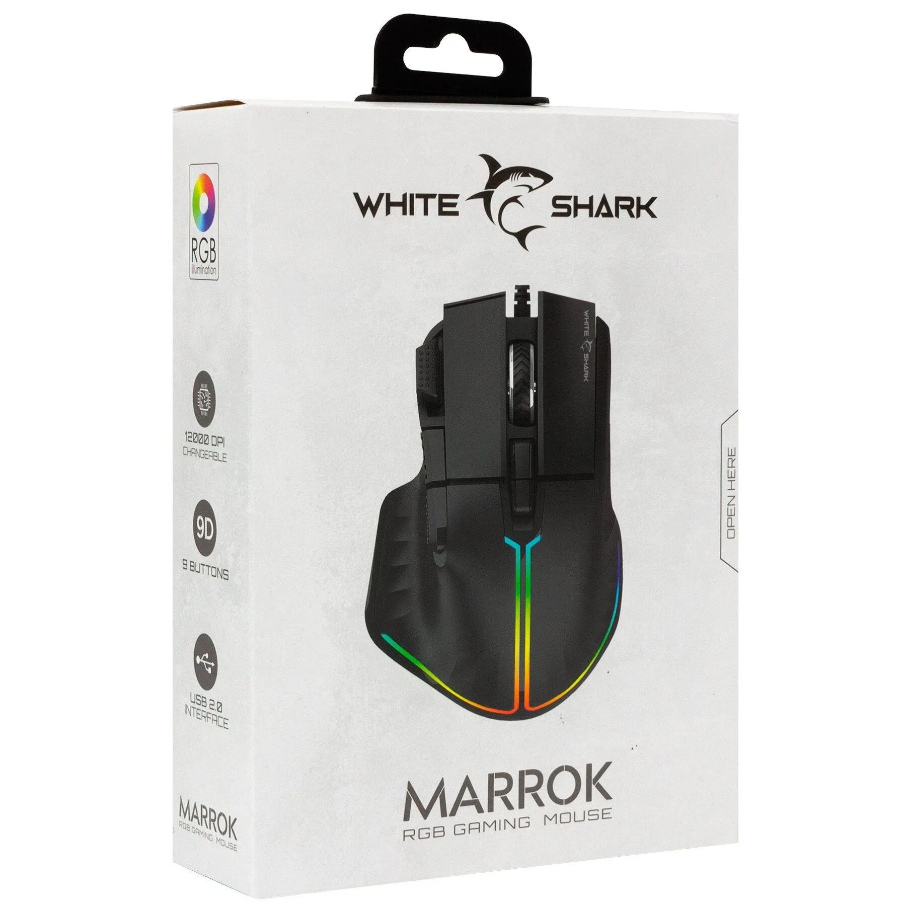 White Shark Marrok RGB Gaming Mouse - Black | MARROCK