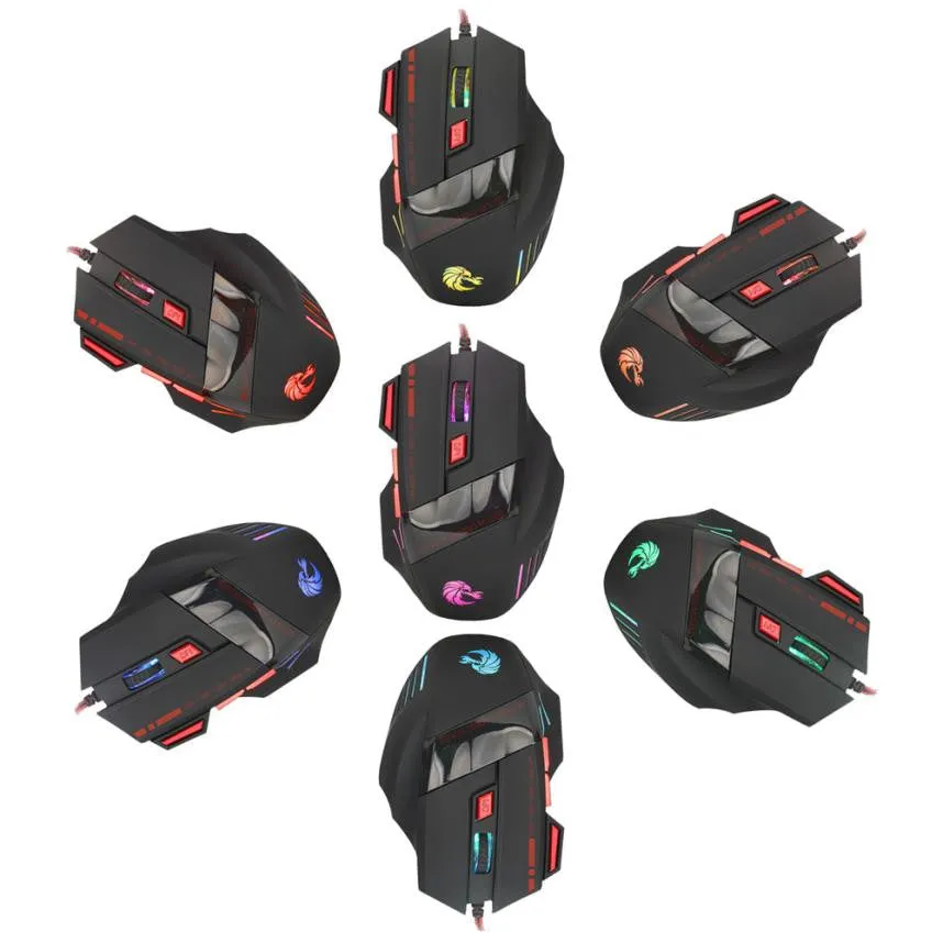 Wholesale 7 Buttons 3200DPI USB Optical Wired Gaming Mouse