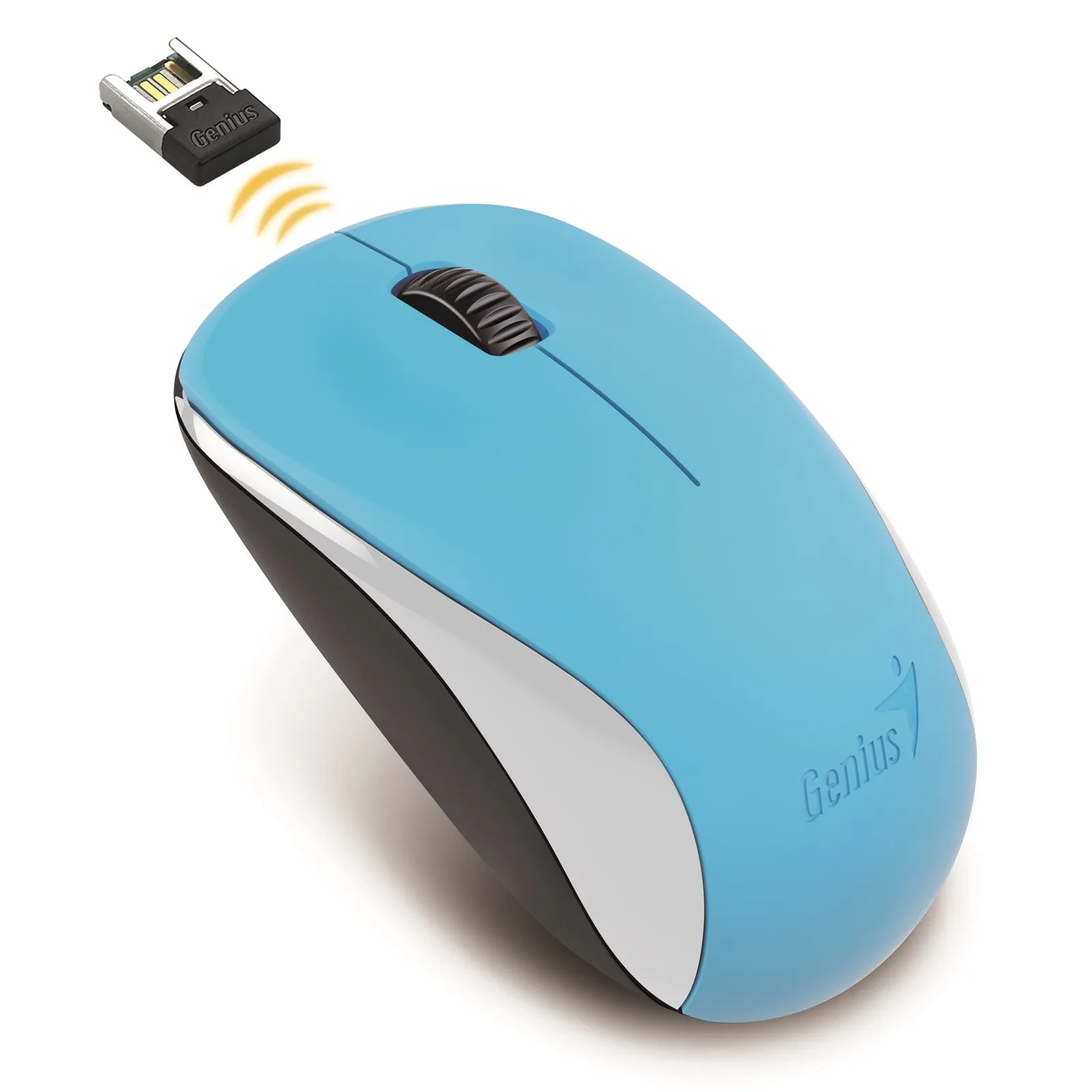 Wireless Mouse, 2.4 GHz with USB Pico Receiver, Adjustable DPI levels up to 1200 DPI, 3 Button with Scroll Wheel, Ambidextrous Design